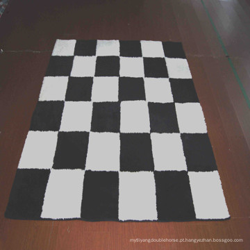 Tapete de tapete de área tapete de preto e branco de tapete